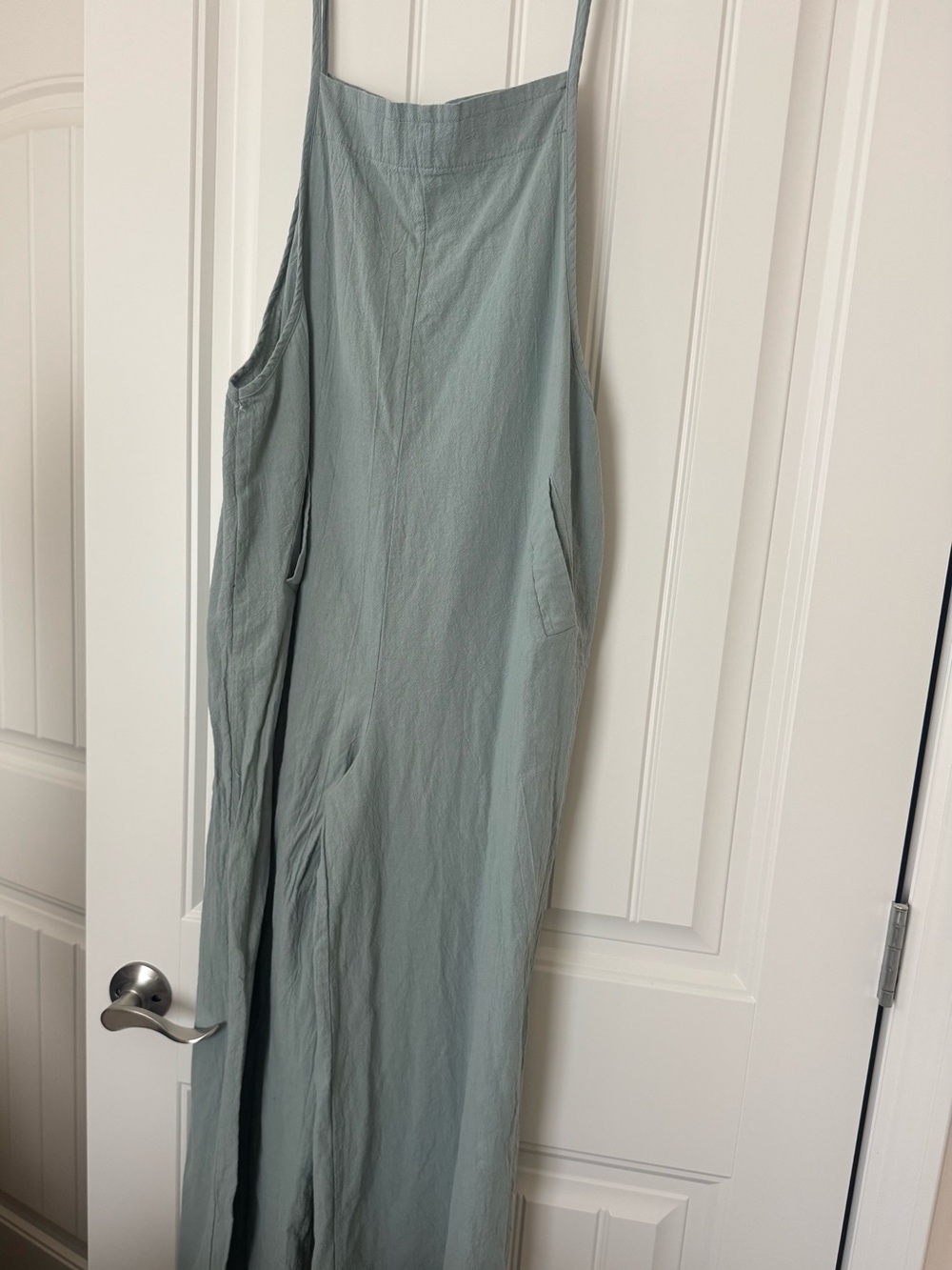 Light Sage Green Women's Linen-Blend Jumpsuit